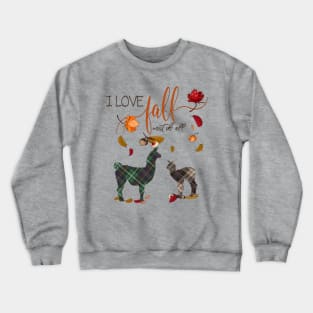 Llama Lovers - I Love Fall Most of All Crewneck Sweatshirt